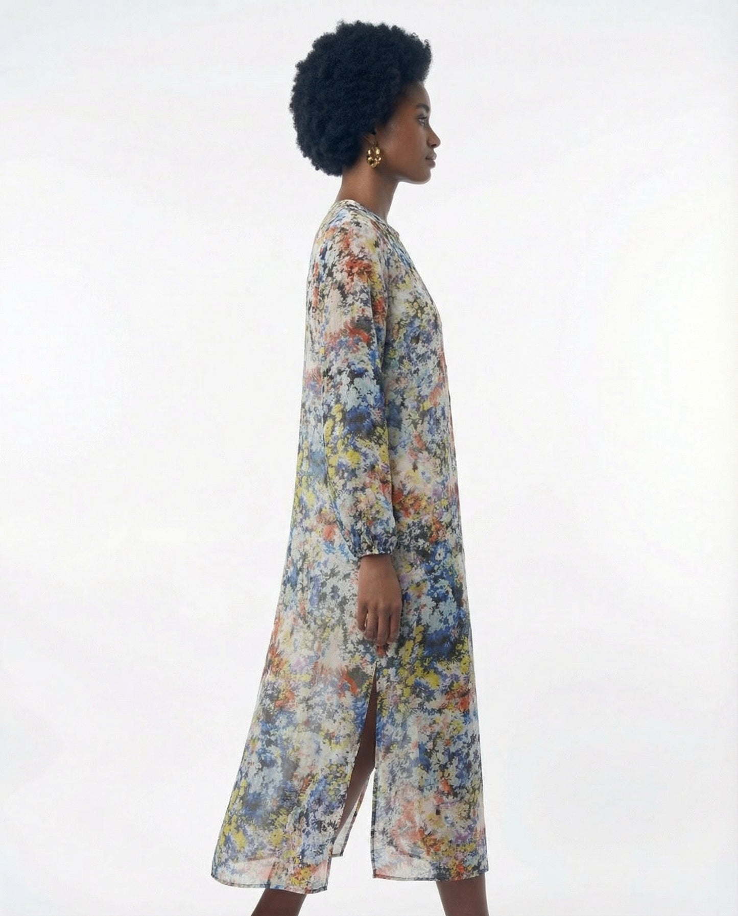 Jacqueline de Yong fließendes, mehrfarbiges Kleid — Damen