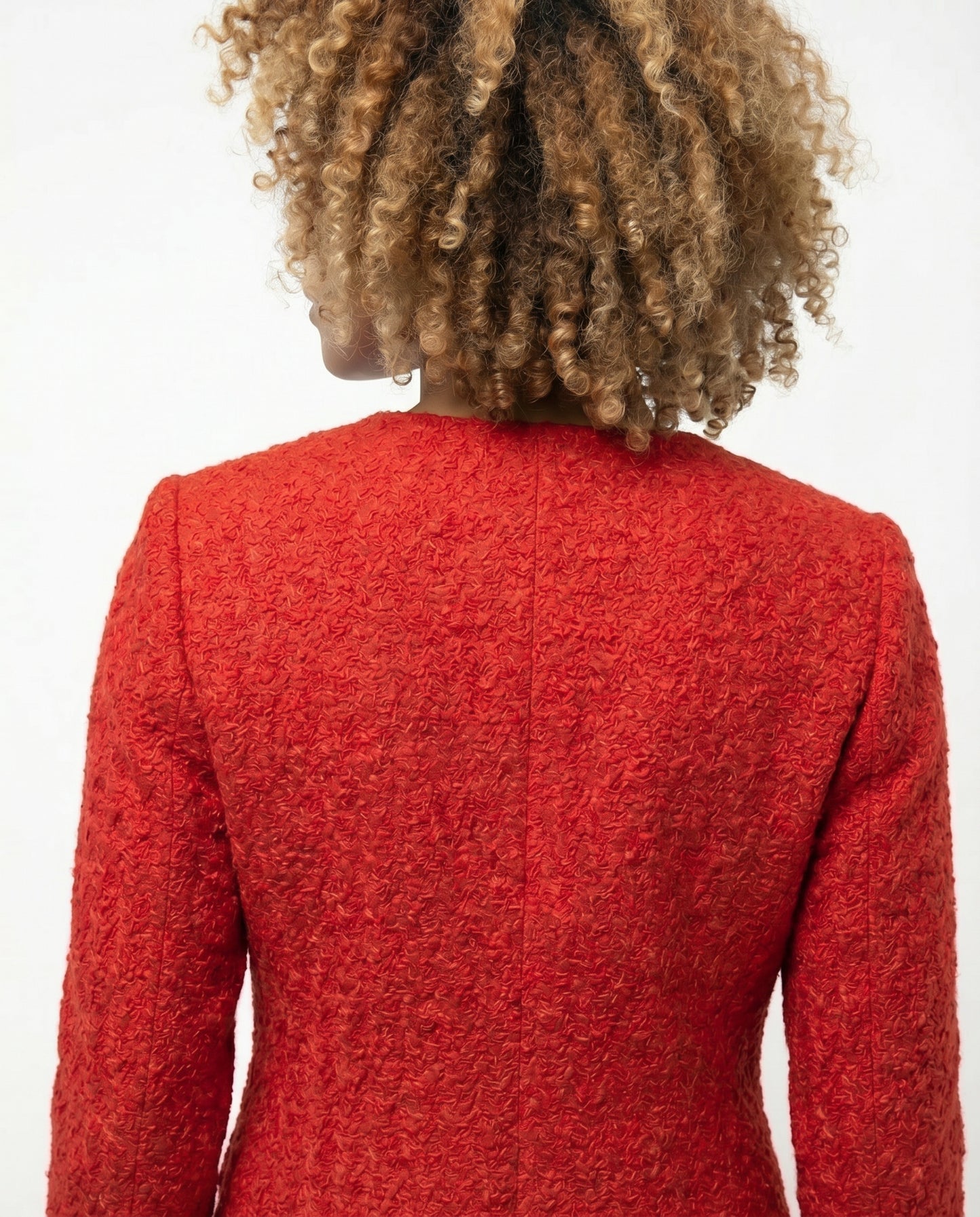 Neue rote Jacquard-Kurzjacke Un Jour Ailleurs Paris Gr. 36