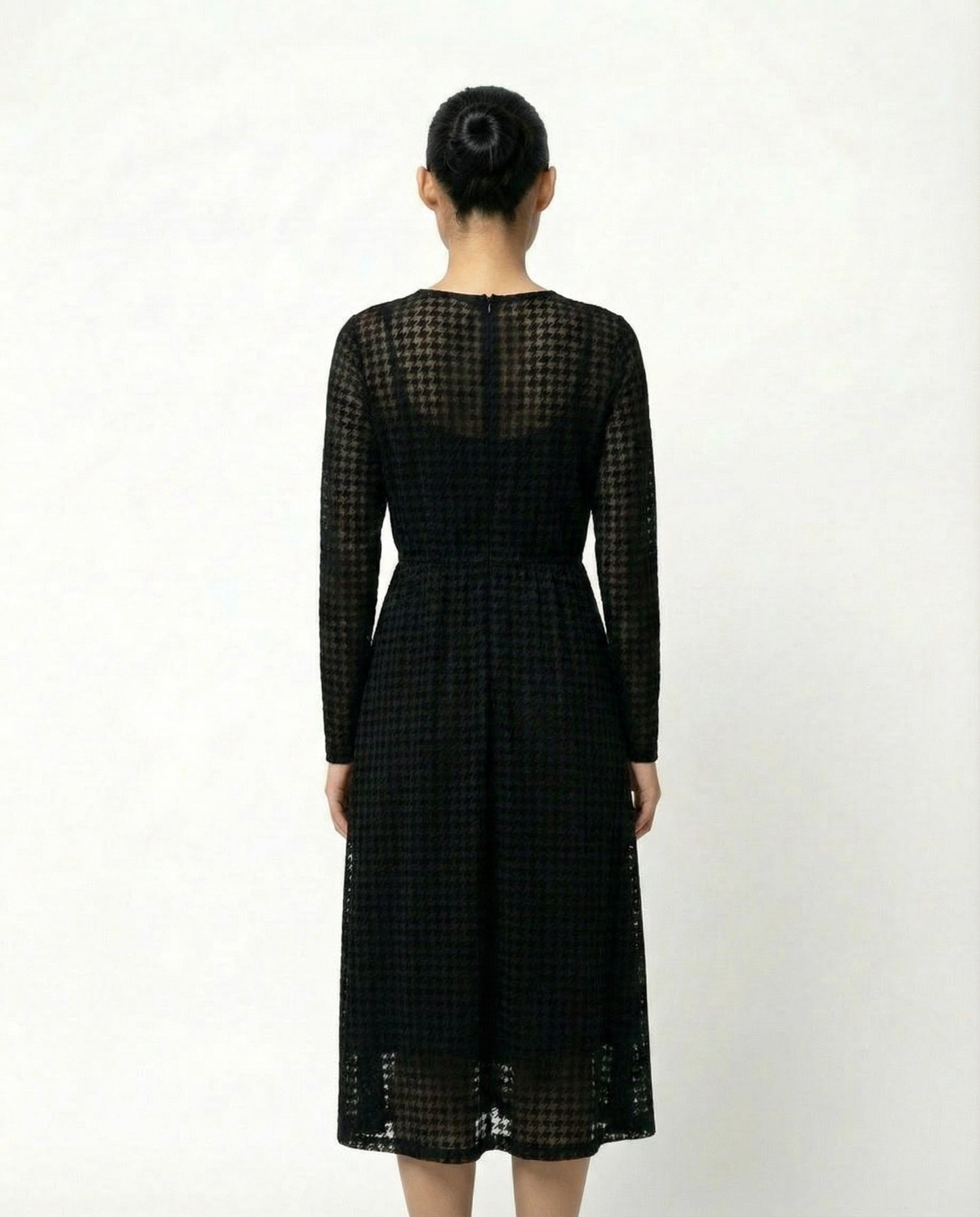 Noisy May Hahnentrittkleid schwarz — Damen