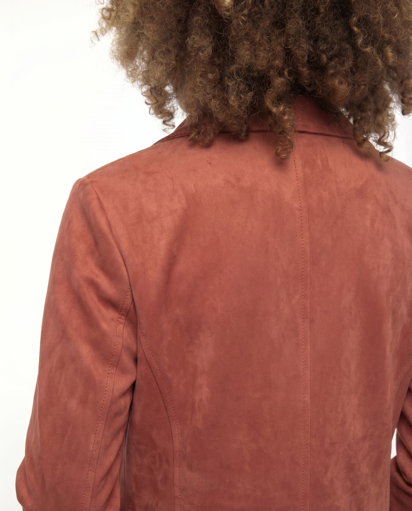 Zara Mantel in Ziegelrot Wildlederoptik – Damen