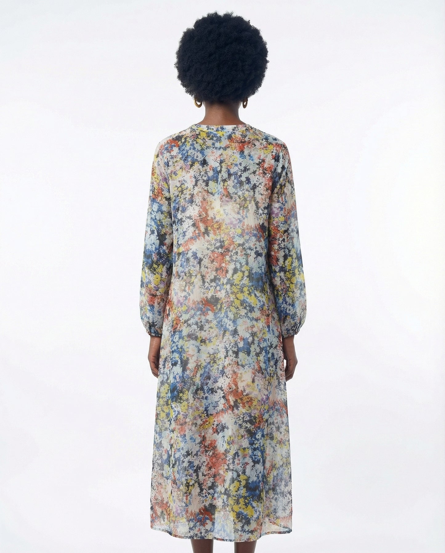 Jacqueline de Yong fließendes, mehrfarbiges Kleid — Damen