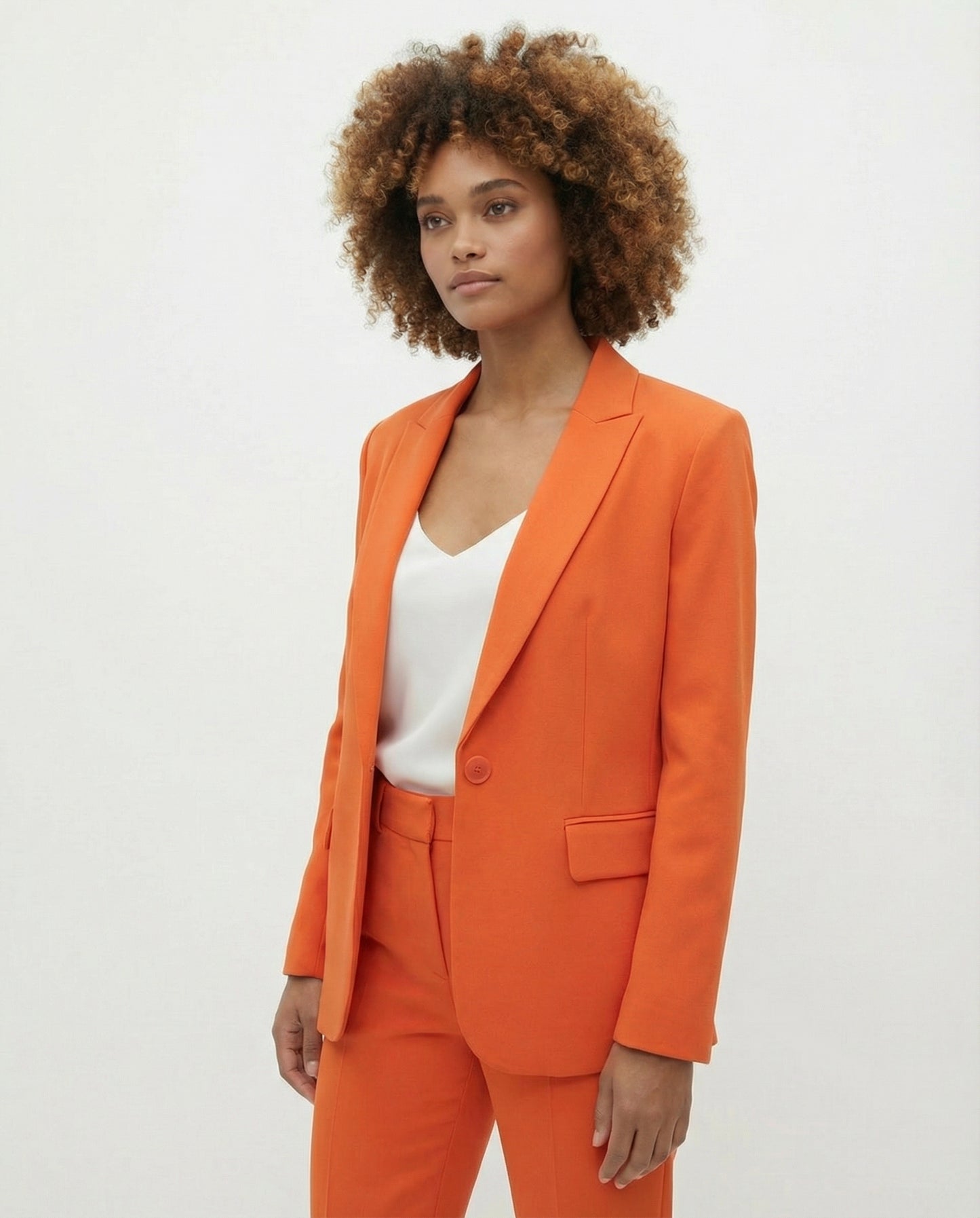 Oranger Zara Blazer mit Schalkragen — Damen