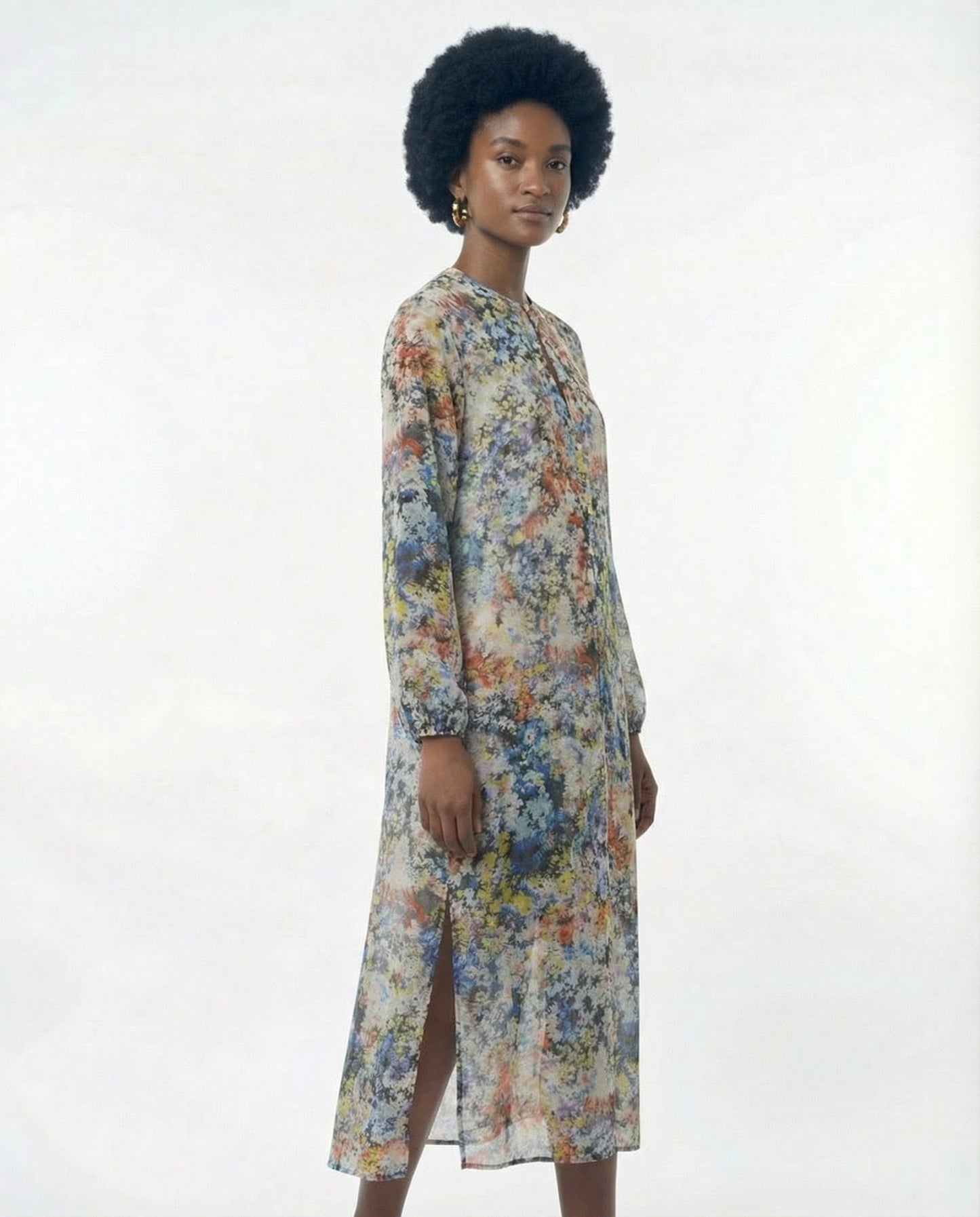 Jacqueline de Yong fließendes, mehrfarbiges Kleid — Damen