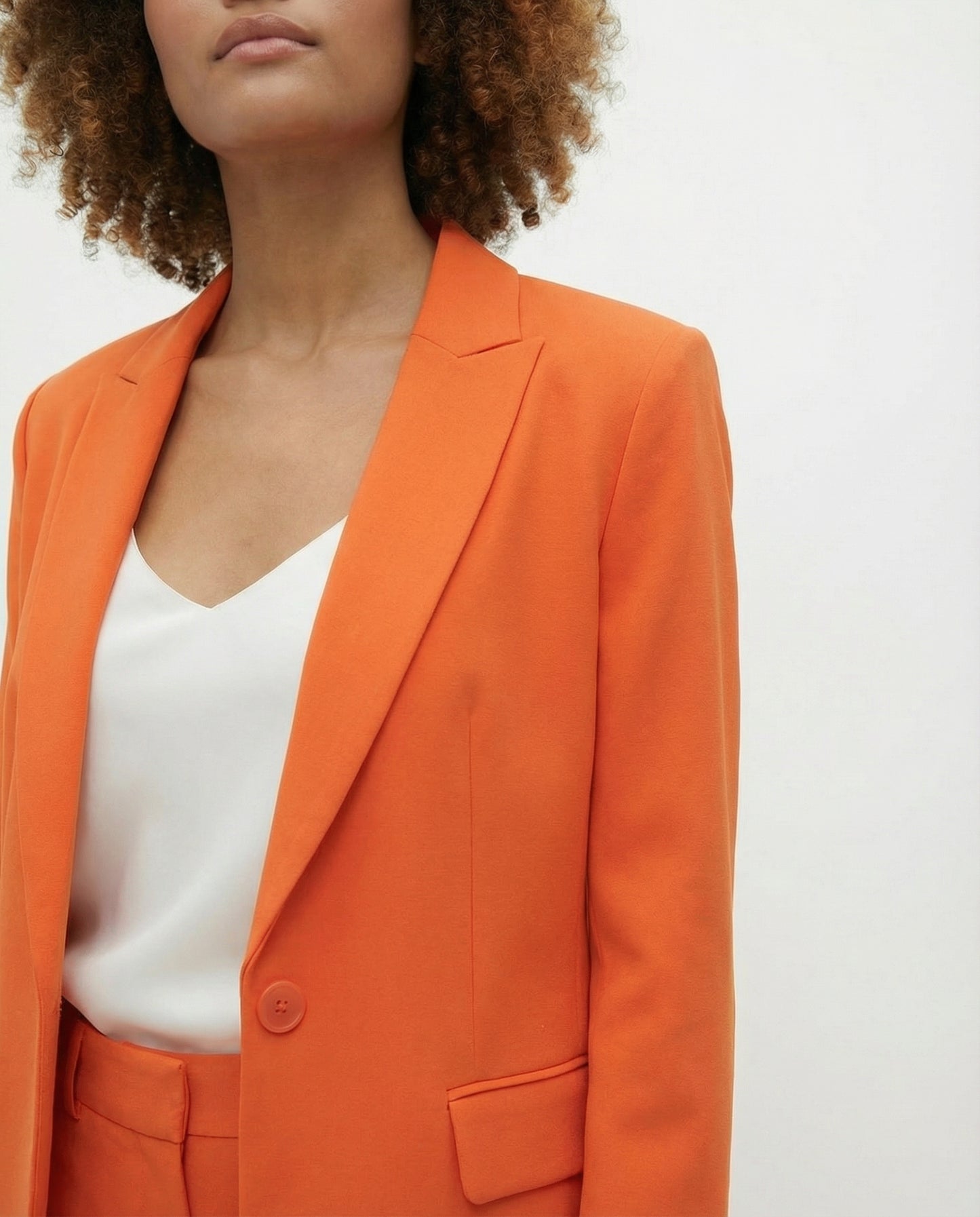 Oranger Zara Blazer mit Schalkragen — Damen