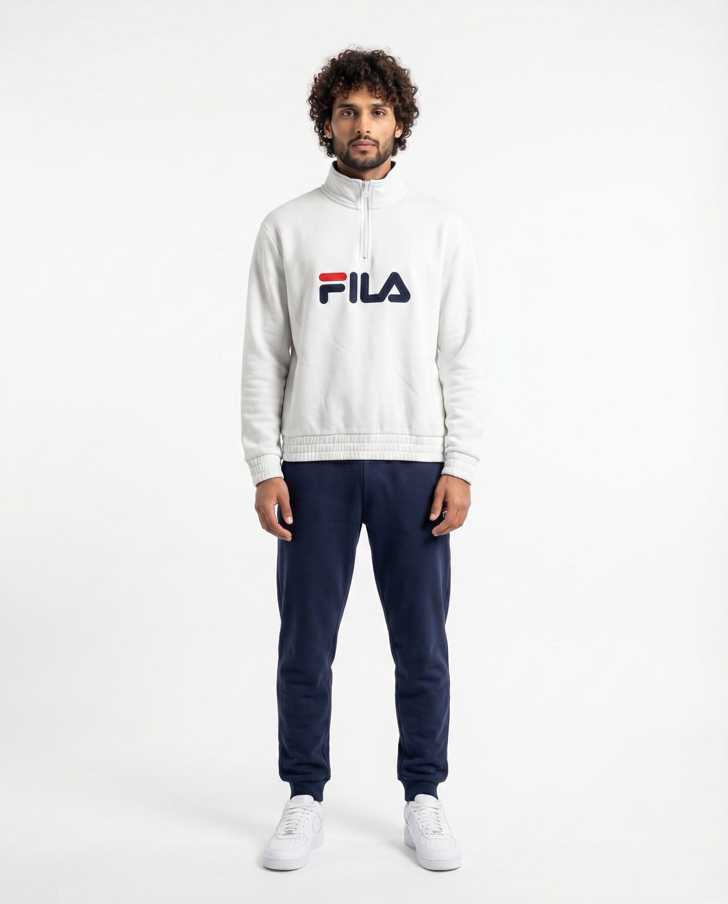 Sweatshirt FILA mit Stehkragen, ecru — Unisex
