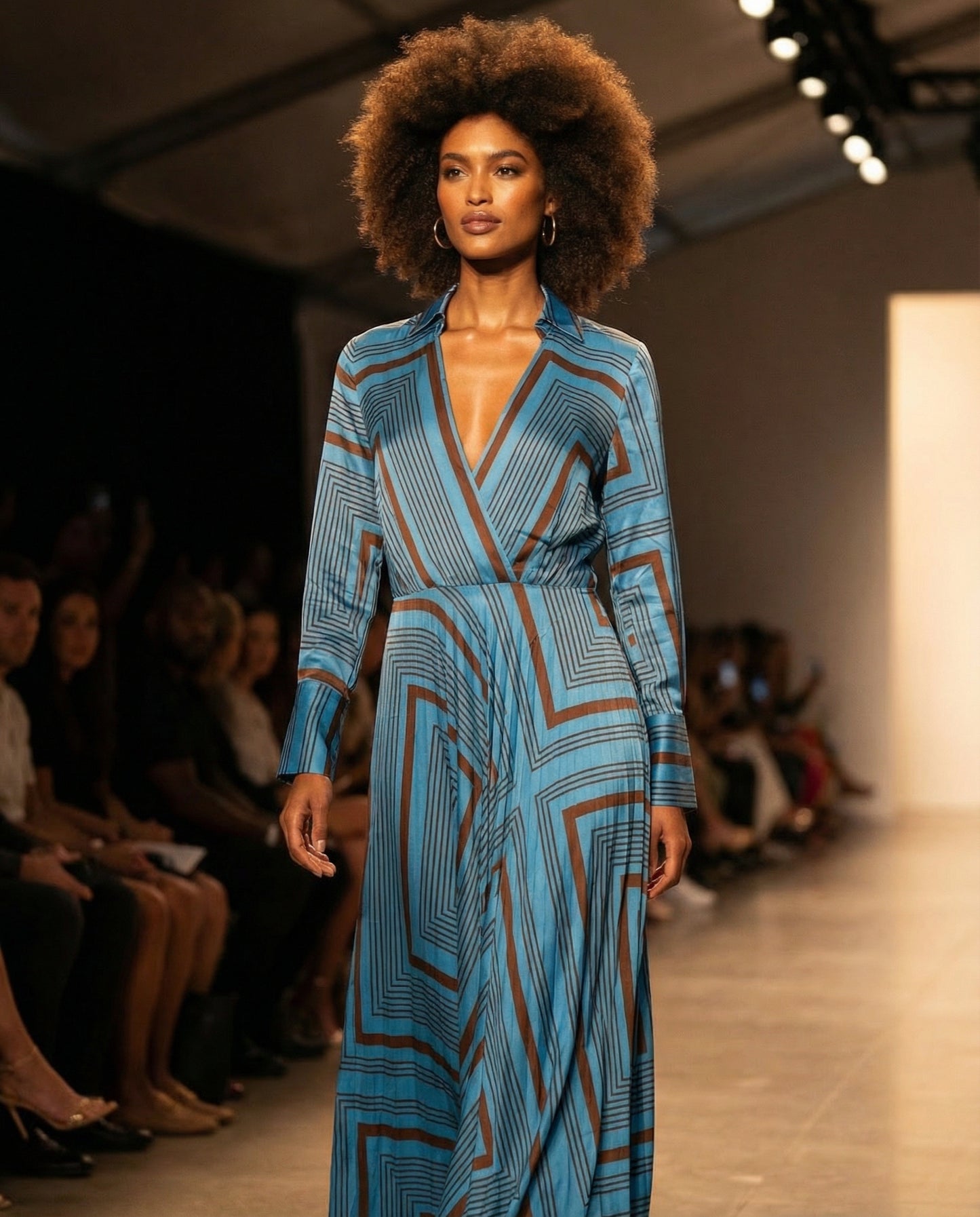 MNG Wickelkleid blau — Damen