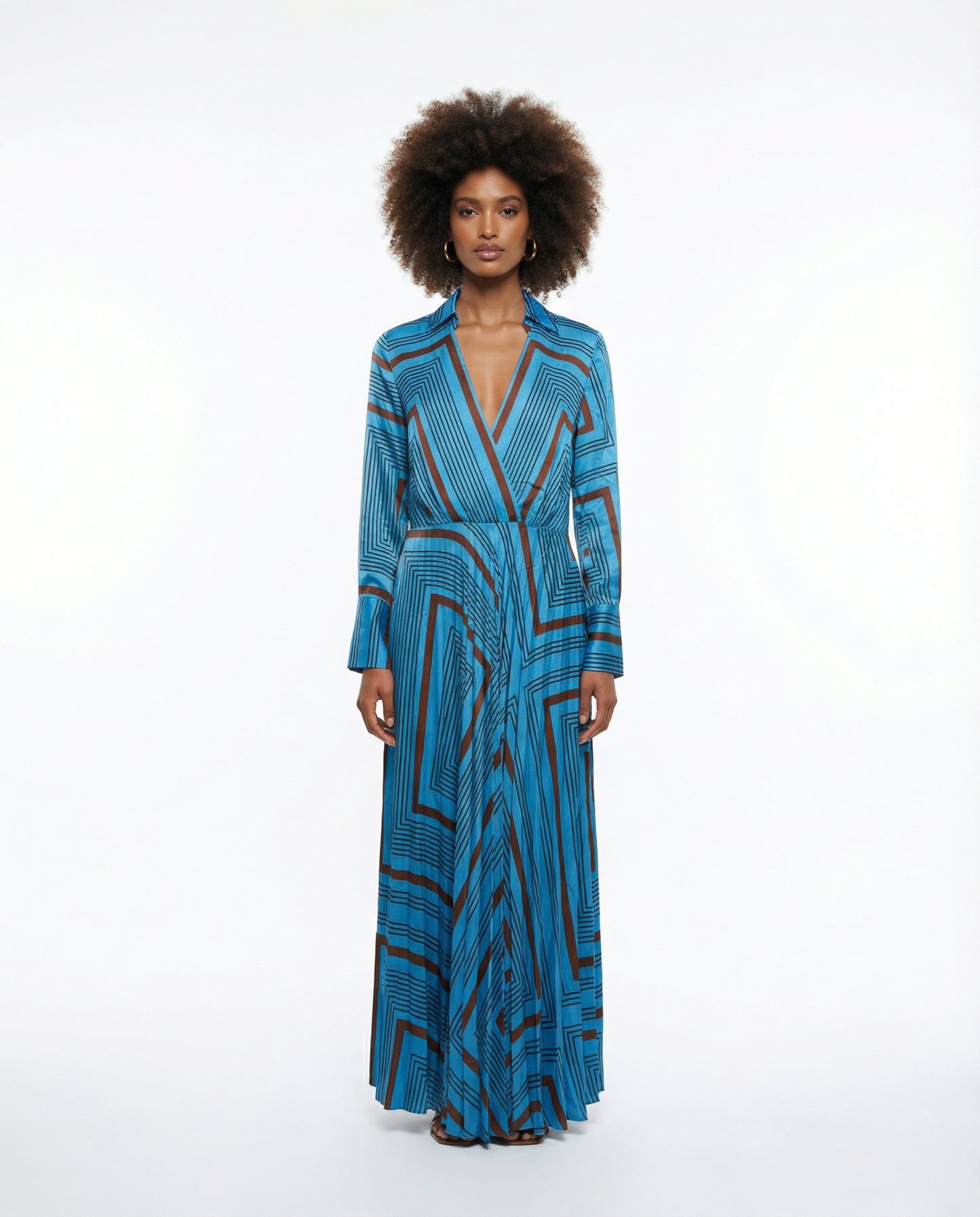 MNG Wickelkleid blau — Damen