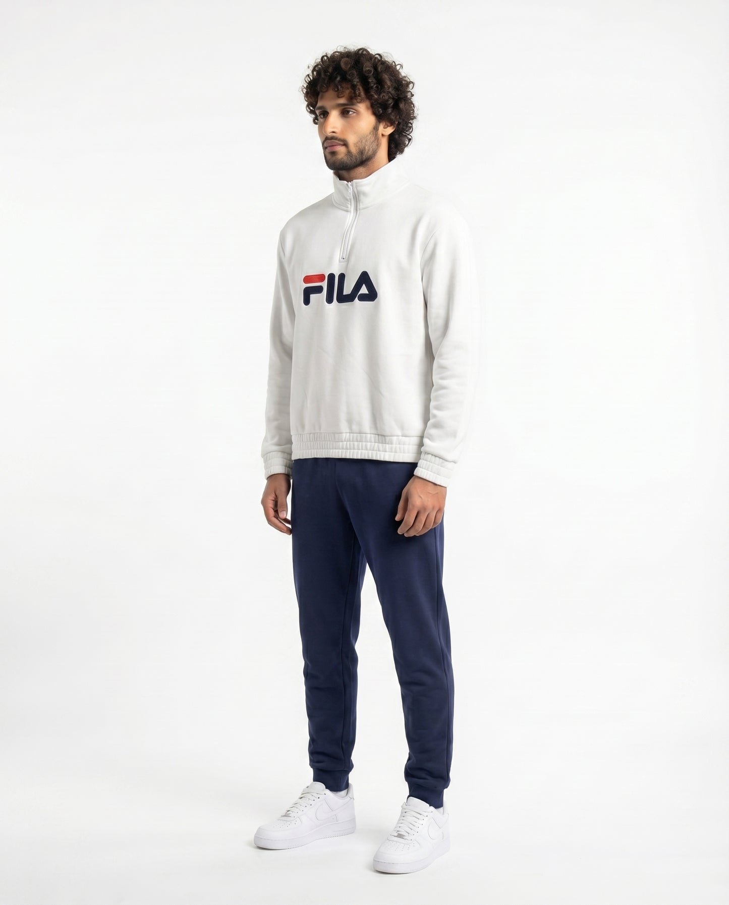 Sweatshirt FILA mit Stehkragen, ecru — Unisex